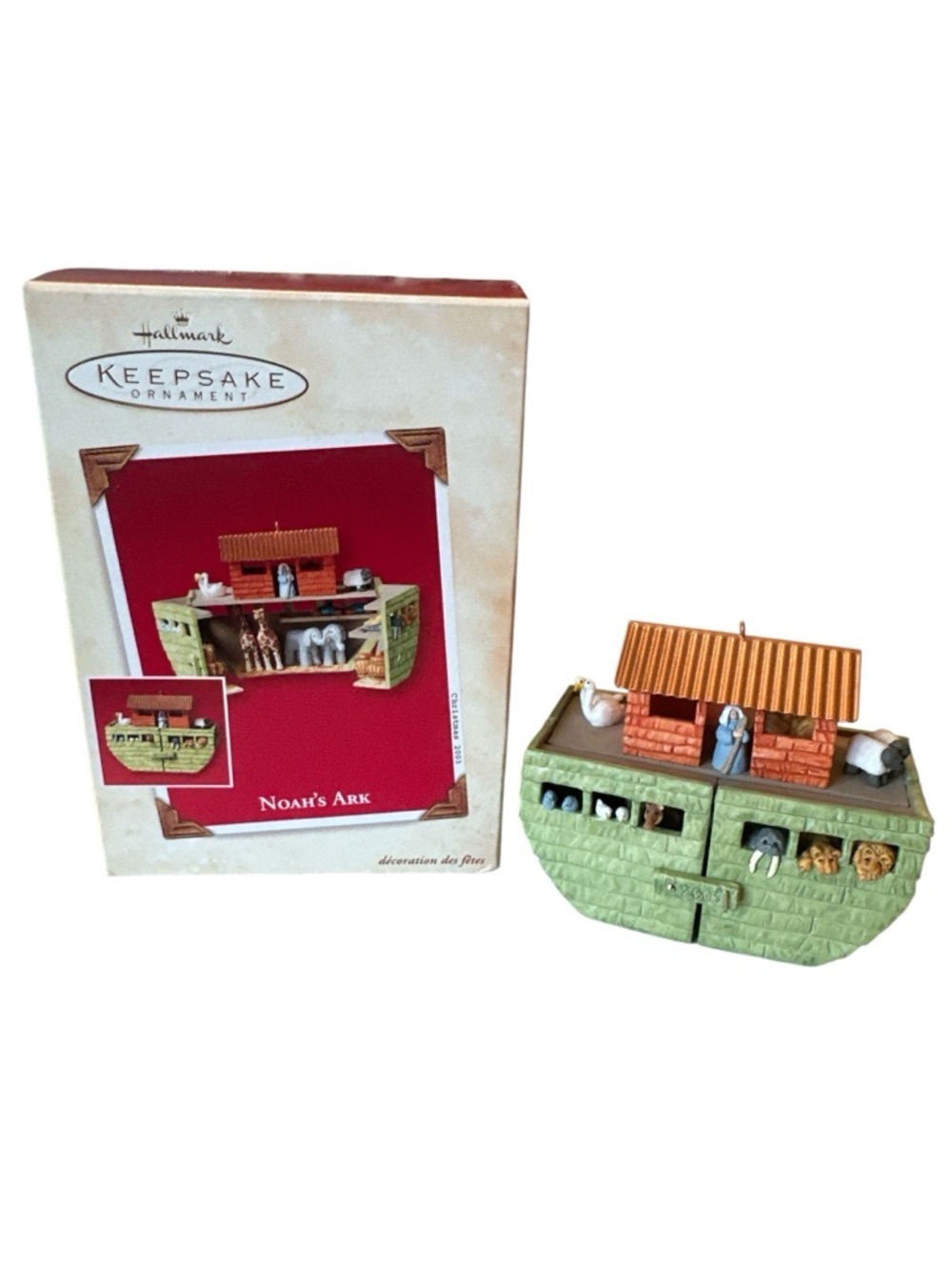 Hallmark Keepsake NOAH’S ARK 2003 Christmas Holiday Ornament Vtg